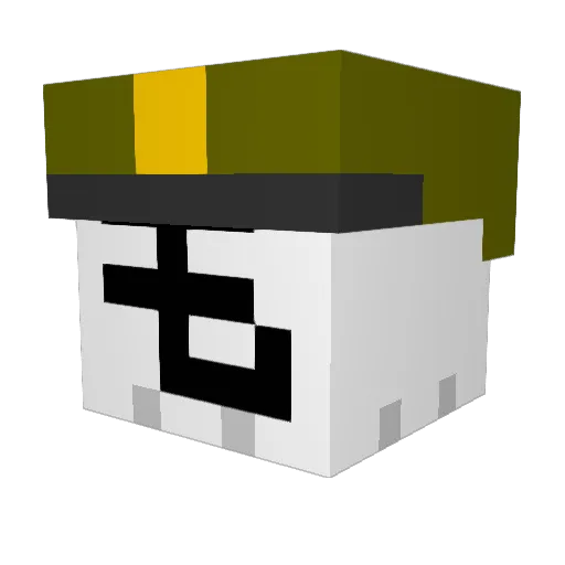 mope_iroiro Minecraft avatar head, 3D render