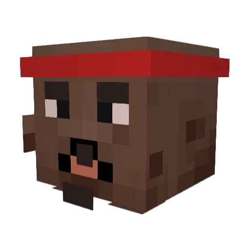 mopkoc Minecraft avatar head, 3D render