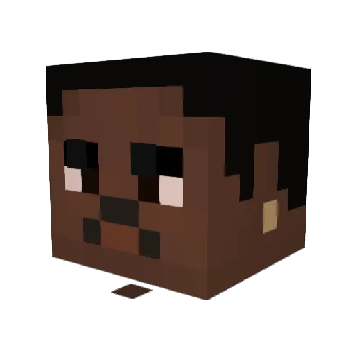 mopofwantshead Minecraft avatar head, 3D render