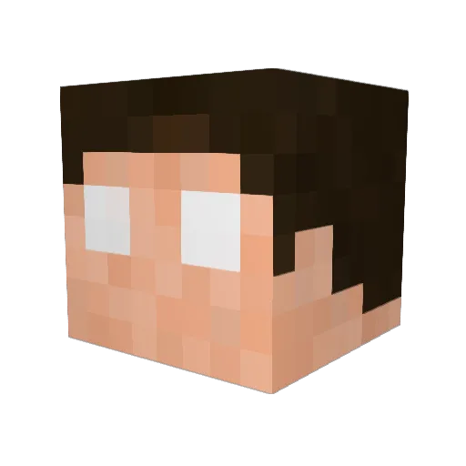 moppi Minecraft avatar head, 3D render
