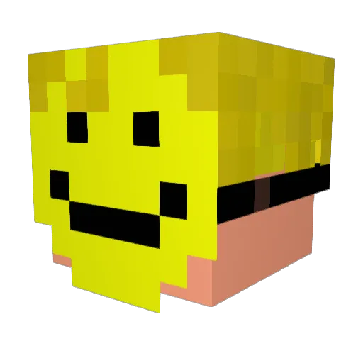 moppp_ Minecraft avatar head, 3D render