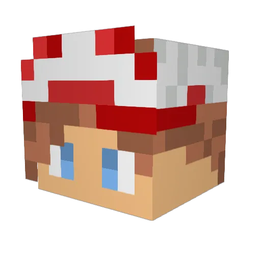 mopsyturvy Minecraft avatar head, 3D render