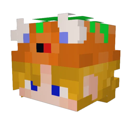 moqt Minecraft avatar head, 3D render