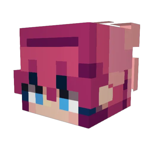 moquak Minecraft avatar head, 3D render