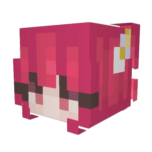 morabisuta Minecraft avatar head, 3D render