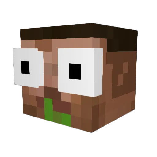 moralnibankrot Minecraft avatar head, 3D render