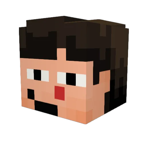 moratorium_HUM Minecraft avatar head, 3D render