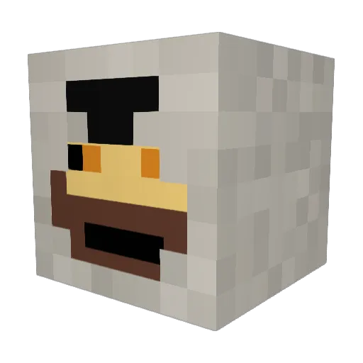 morbidar Minecraft avatar head, 3D render