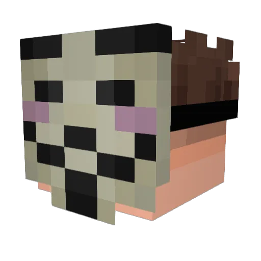 morcequentin Minecraft avatar head, 3D render