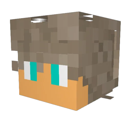 moreammoplese Minecraft avatar head, 3D render