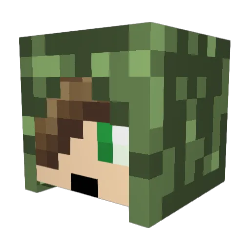 morecraft10 Minecraft avatar head, 3D render