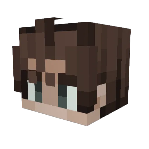 morejumpmore Minecraft avatar head, 3D render