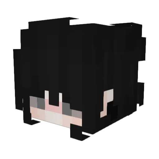 morellinha Minecraft avatar head, 3D render