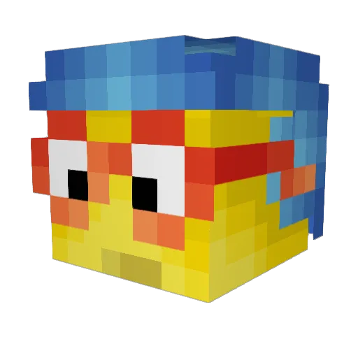 moremumbls Minecraft avatar head, 3D render