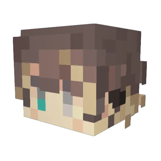 moreoo Minecraft avatar head, 3D render