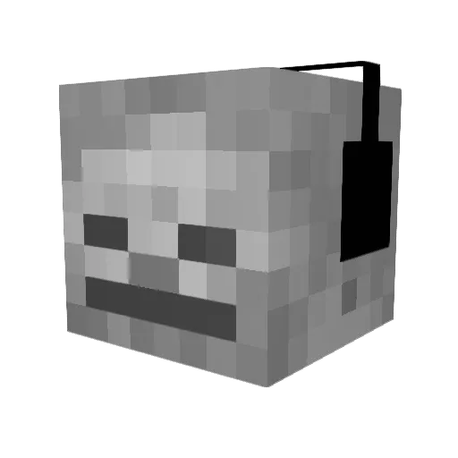 moreporknz Minecraft avatar head, 3D render