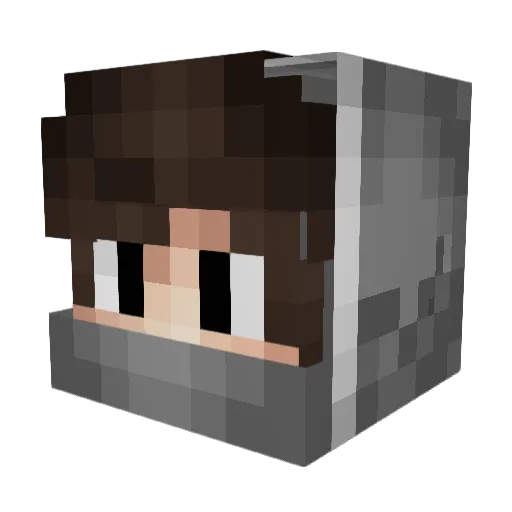 morett_game Minecraft avatar head, 3D render