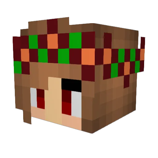 morgane11 Minecraft avatar head, 3D render