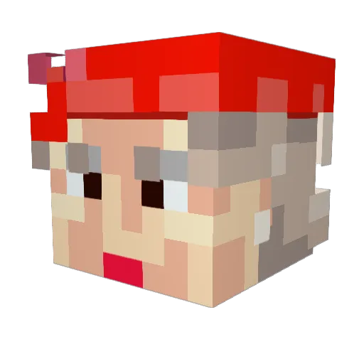 morgangb Minecraft avatar head, 3D render