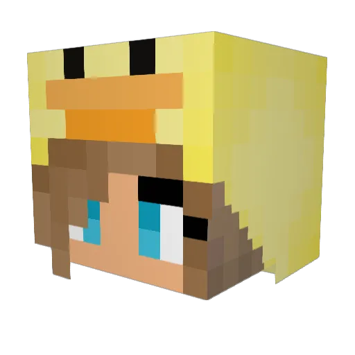morgannmarie Minecraft avatar head, 3D render