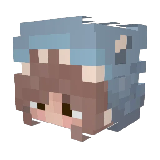 morganwashere Minecraft avatar head, 3D render