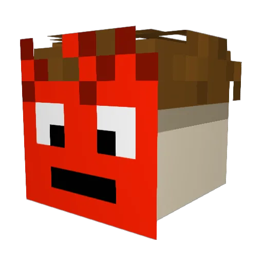 morgijuanaa Minecraft avatar head, 3D render