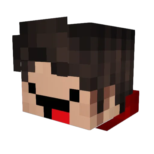 morgipou Minecraft avatar head, 3D render
