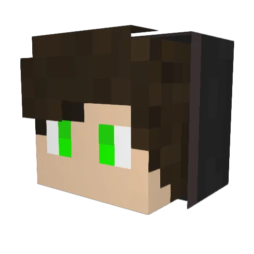 mori400 Minecraft avatar head, 3D render