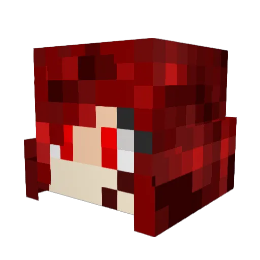 mori_sama Minecraft avatar head, 3D render