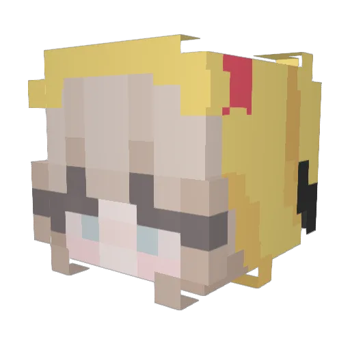 morii28 Minecraft avatar head, 3D render
