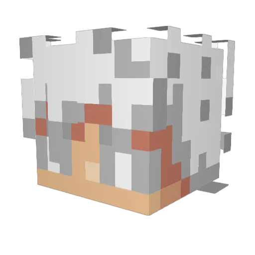 morinagamisuto Minecraft avatar head, 3D render