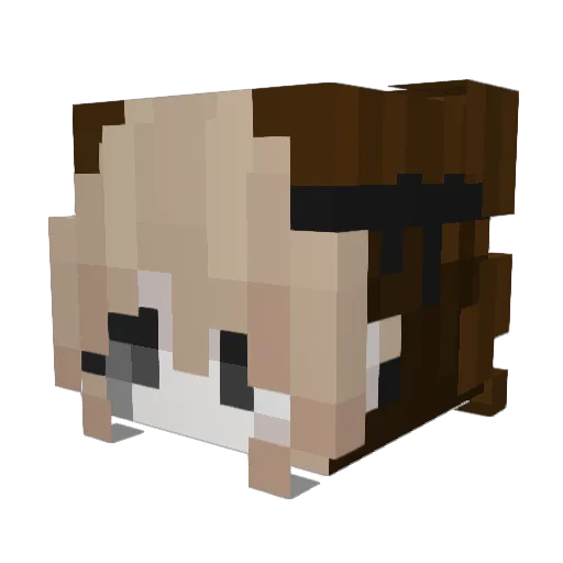 moriniko Minecraft avatar head, 3D render