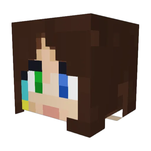 morinokusan Minecraft avatar head, 3D render
