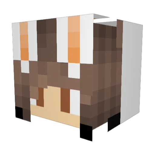 morishiy Minecraft avatar head, 3D render