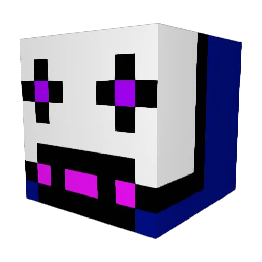 moritaaaaa Minecraft avatar head, 3D render