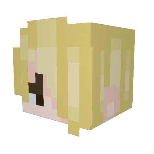 moritzreichts Minecraft avatar head, 3D render