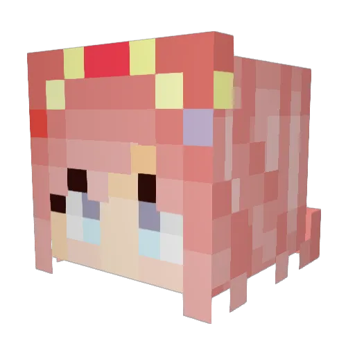 morkaaa Minecraft avatar head, 3D render