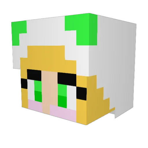 morkarina Minecraft avatar head, 3D render