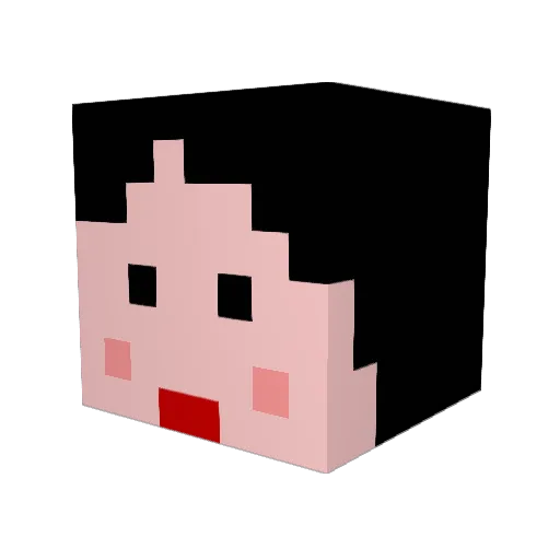 morninGreen Minecraft avatar head, 3D render