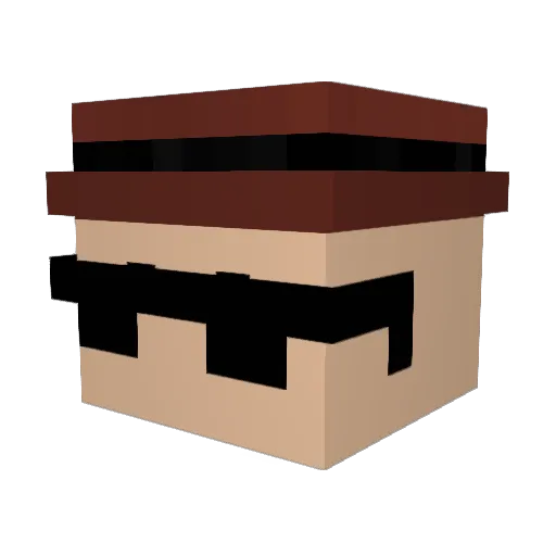 morof Minecraft avatar head, 3D render