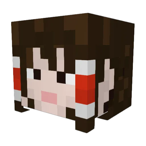 morotami Minecraft avatar head, 3D render