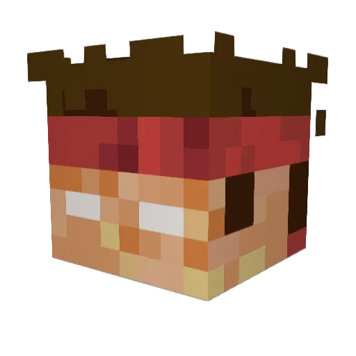 morphias Minecraft avatar head, 3D render