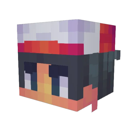 morrallin Minecraft avatar head, 3D render