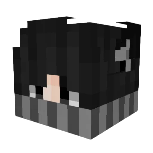 morrigna Minecraft avatar head, 3D render