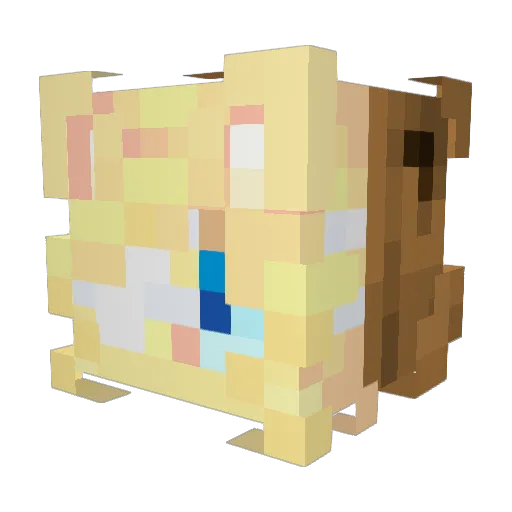 morrimox Minecraft avatar head, 3D render