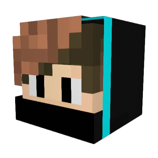 morris23 Minecraft avatar head, 3D render