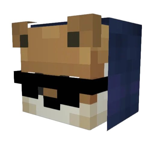 morris2 Minecraft avatar head, 3D render