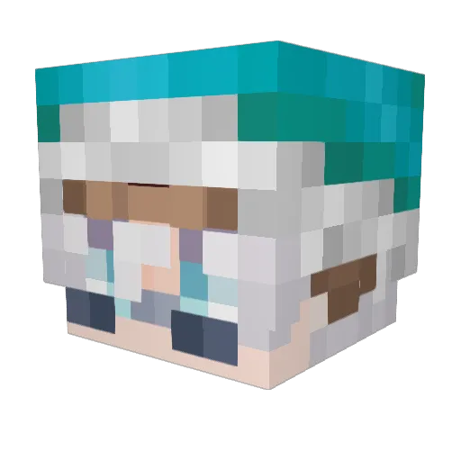 mortal3 Minecraft avatar head, 3D render