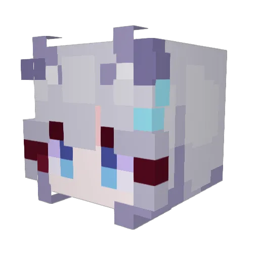 mortal_fr Minecraft avatar head, 3D render