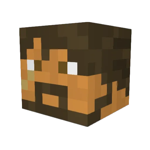 mortality Minecraft avatar head, 3D render
